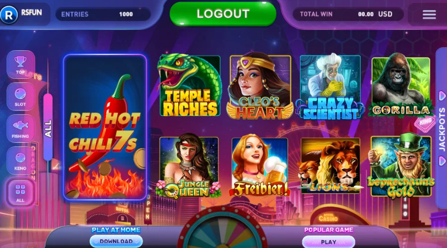 riversweeps platform screenshot