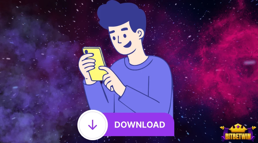 man downloading a mobile app icon